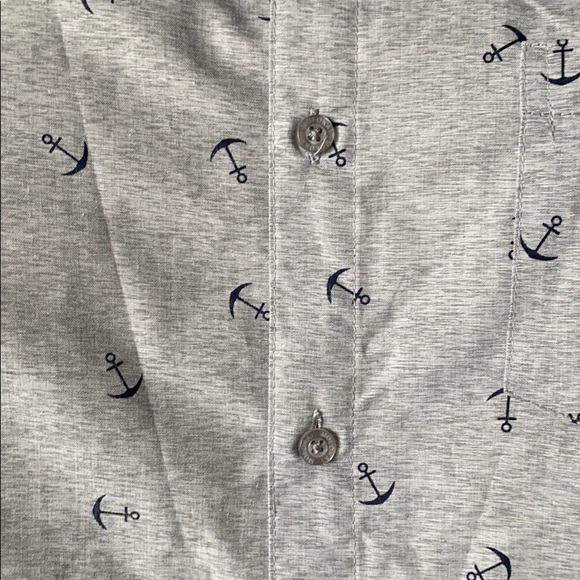 Molokai Button Up Collar shirt in Gray with Anchor - Picture 4 of 5